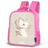 Pony in roze pastel kleuren Kinderrugzak - Roze middel -schuin