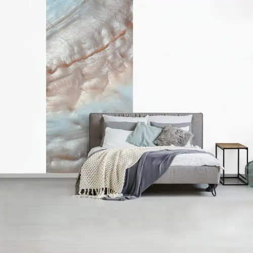 Binnenkant van een schelp uit de natuur bedekt met parelmoer fotobehang vinyl groot -slaapkamer