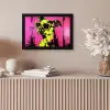 Hond - Zonnebril - Roze - Art fotolijst zwart zonder passe partout klein -sfeer5