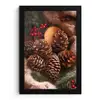 Dennenappels - Boom - Winter - Natuur - Bruin fotolijst zwart zonder passe partout klein -3d