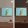Papegaai - Koksmuts - Grappig - Vogel Light Box met batterij (Wandlamp) middel -sfeer3