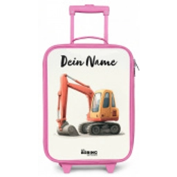 Graafmachine - Getekend - Oranje Kinderkoffer - Roze klein -zz3dotto