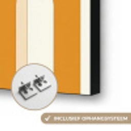 U-vorm - Retro - Oranje Textielframe zwart klein 947 -USP_ophangsysteemNL