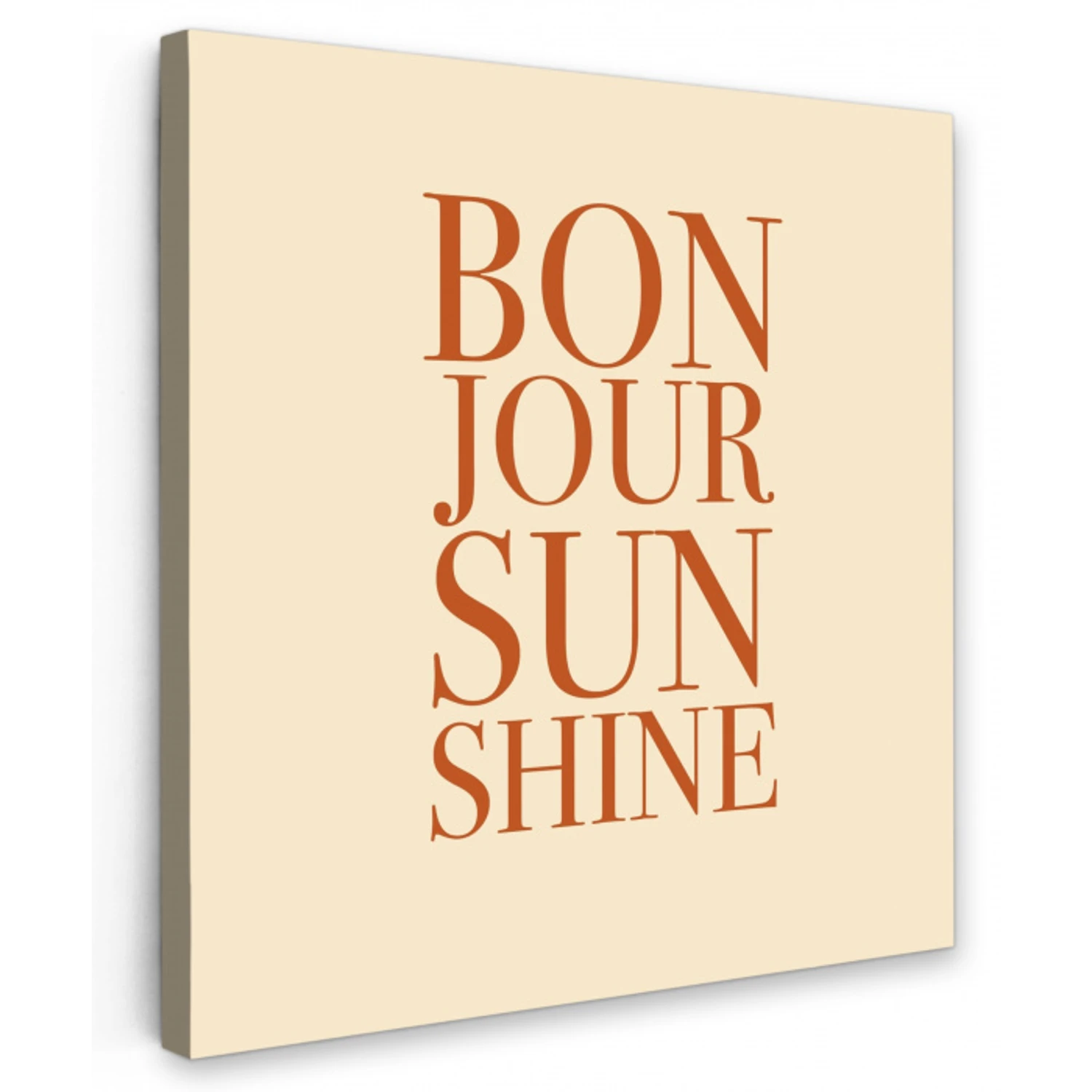 Oranje - Quote - Sun Tuinposter op houten frame 2 cm dik middel -3d