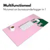 Groen - Teskt - This is art - Roze Muismat XXL klein -sfeer4
