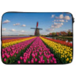 Tulpen - Holland - Molen - Kleurrijk laptophoes neopreen klein -zkaufland3dotto