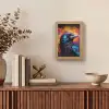 Vogel - Kraai - Graffiti - Zwart - Dieren Light Box met kabel (Tafellamp) klein -sfeer2