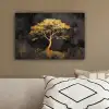 Boom - Schilderij - Goud - Abstract canvas 2cm klein -sfeer3