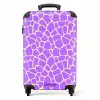 Giraffeprint in lavendel NBS - Handbagage koffer - Volwassenen Unisex middel -productfoto_recht