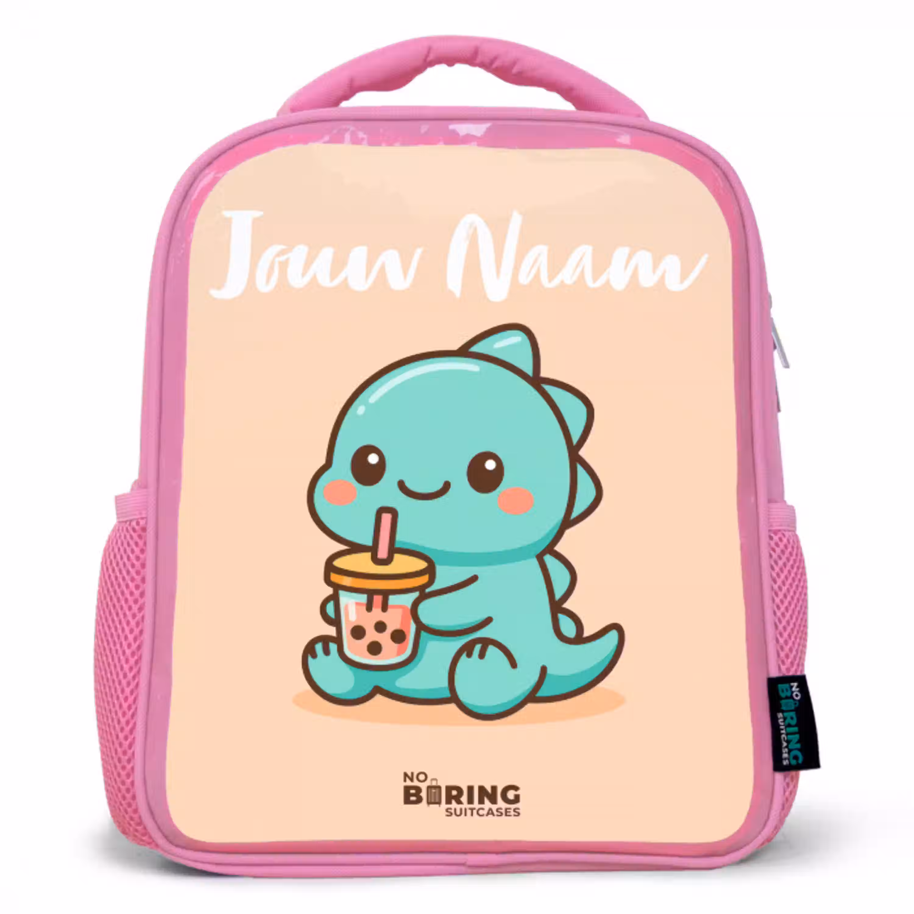 Kawai - Dino - Bubbletea Kinderrugzak - Roze middel -3d