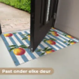 Strepen - Citroen - Blauw Deurmat klein 898 -USP_NL