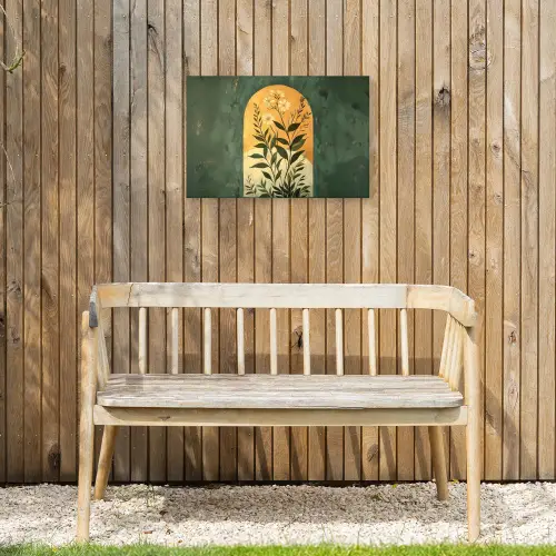 Plant - Bloemen - Wit Tuinposter op houten frame 2 cm dik klein -sfeer4