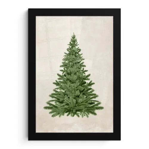 Kerstboom - Groen - Kerstmis - Feestdagen fotolijst zwart zonder passe partout klein -3d