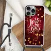 Jingle - Bells - Kerst - Rood Hoesje iPhone 16 Pro Max met koord klein -sfeer4