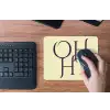 Oh hi - Geel - Monogram muismat rubber klein -toetsenbord
