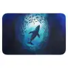 Walvis - Vissen - Donkerblauw WCmat klein -3d