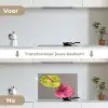 Planten - Anthurium - Groen - Roze keuken achterwand spatscherm klein -voor_na_NL