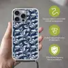 Botanisch - Patroon - Blauw Hoesje iPhone 16 Pro Max met koord klein 804 -sfeer2_NL