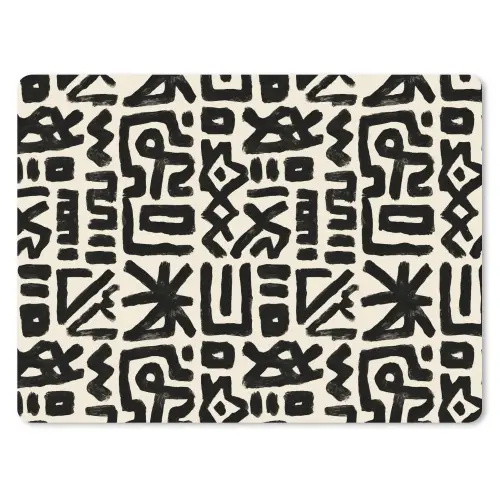 Geometrisch - Figuren - Zwart muismat rubber klein 262 -3d