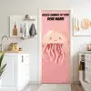 Niedliche Qualle auf rosa Hintergrund. deurposter klein -sfeer5
