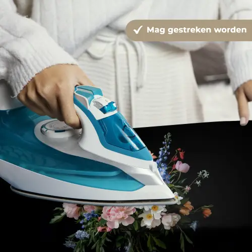 Pastel - Bloemen - Glazen - Vaas Wandkleed katoen klein -sfeer9