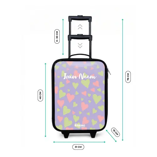 Lovely lila Kinderkoffer - Zwart klein -productfoto_formaten