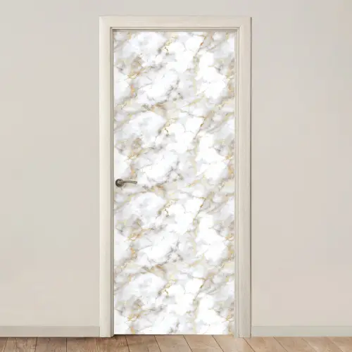Gouden aders - Marmer - Wit deurposter klein 289 -3d_beige