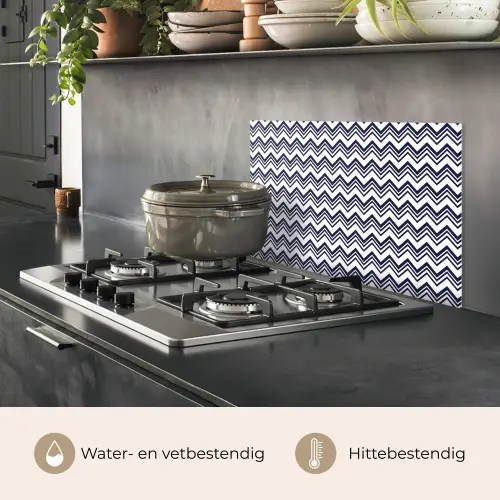Oceaan - Golven - Blauw - Wit keuken achterwand spatscherm klein 900 -usp_NL