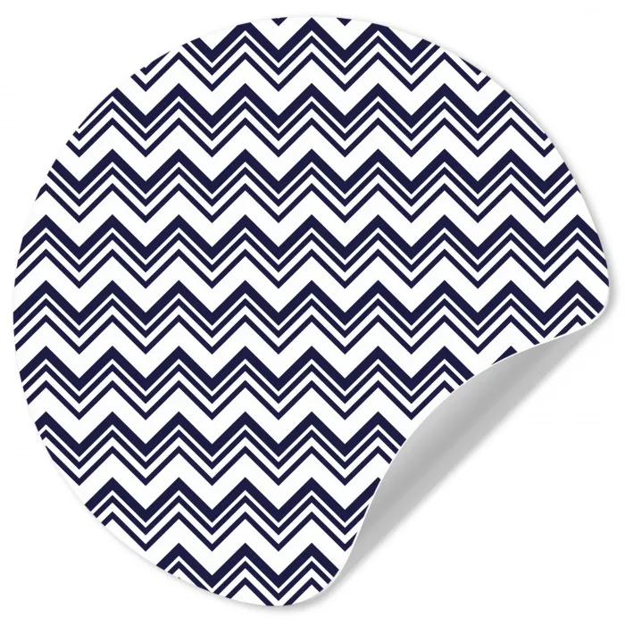Oceaan - Golven - Blauw - Wit Wandcirkel behangsticker klein 186 -3d
