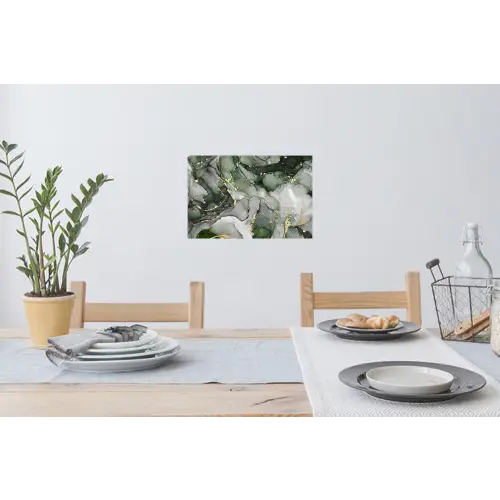 Luxe - Marmer - Groen Muursticker klein -eettafel