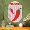 Pittig - Pepers - Rood Wandcirkel Ovaal Glas middel -sfeer2
