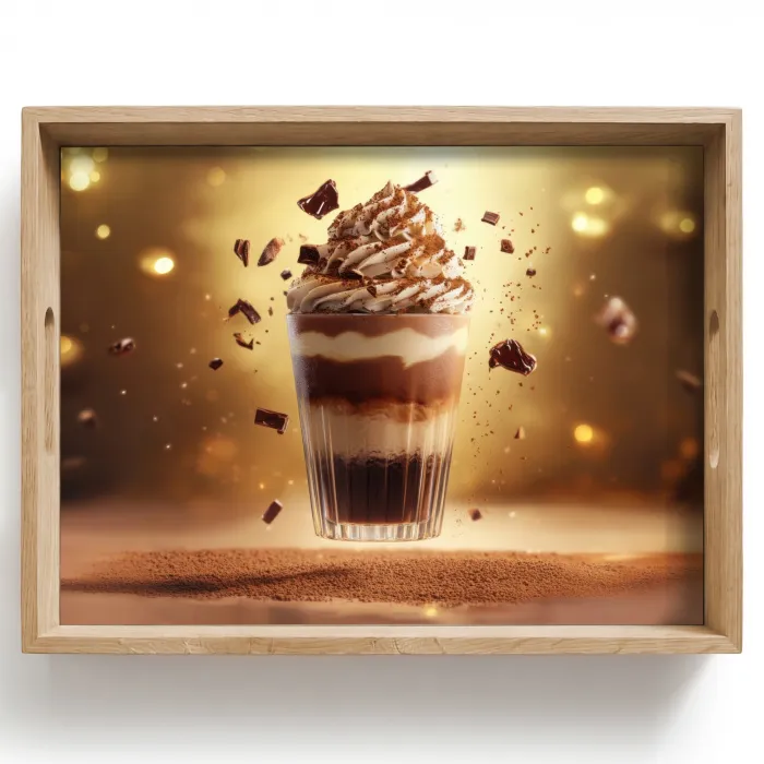 Dessert - Chocolade - Zoet - Eten Dienblad Rechthoek middel -z3d_shopping