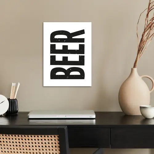 Bier - Japandi - Decoratie - Zwart poster papier klein -sfeer1