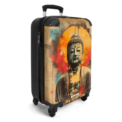 Boeddha als street art kunstwerk NBS - Handbagage koffer - Kinderen Unisex middel -productfoto_3d