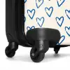 Patronen - Patroon van blauwe hartjes NBS - Handbagage koffer - Kinderen Unisex middel -wiel