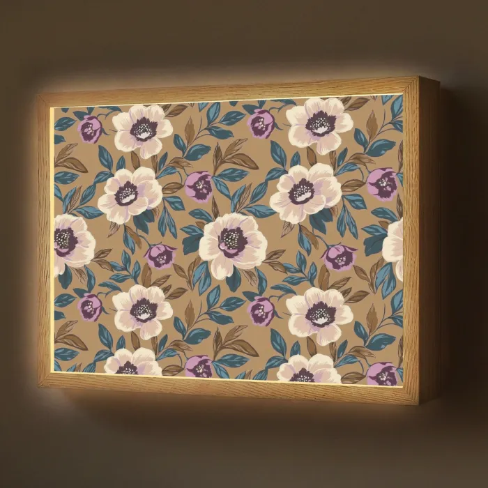 Floraal - Stilleven - Kleurrijk Light Box met batterij (Wandlamp) middel 907 -z3d_website
