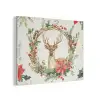 Kerstkrans - Hert - Hulst - Rood PET vilt klein -3d