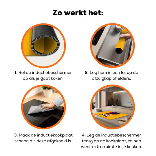 Uil - Grafisch - Kleurrijk - Ogen Inductie beschermer vinyl 3mm klein -zzzzzzz-td-werking