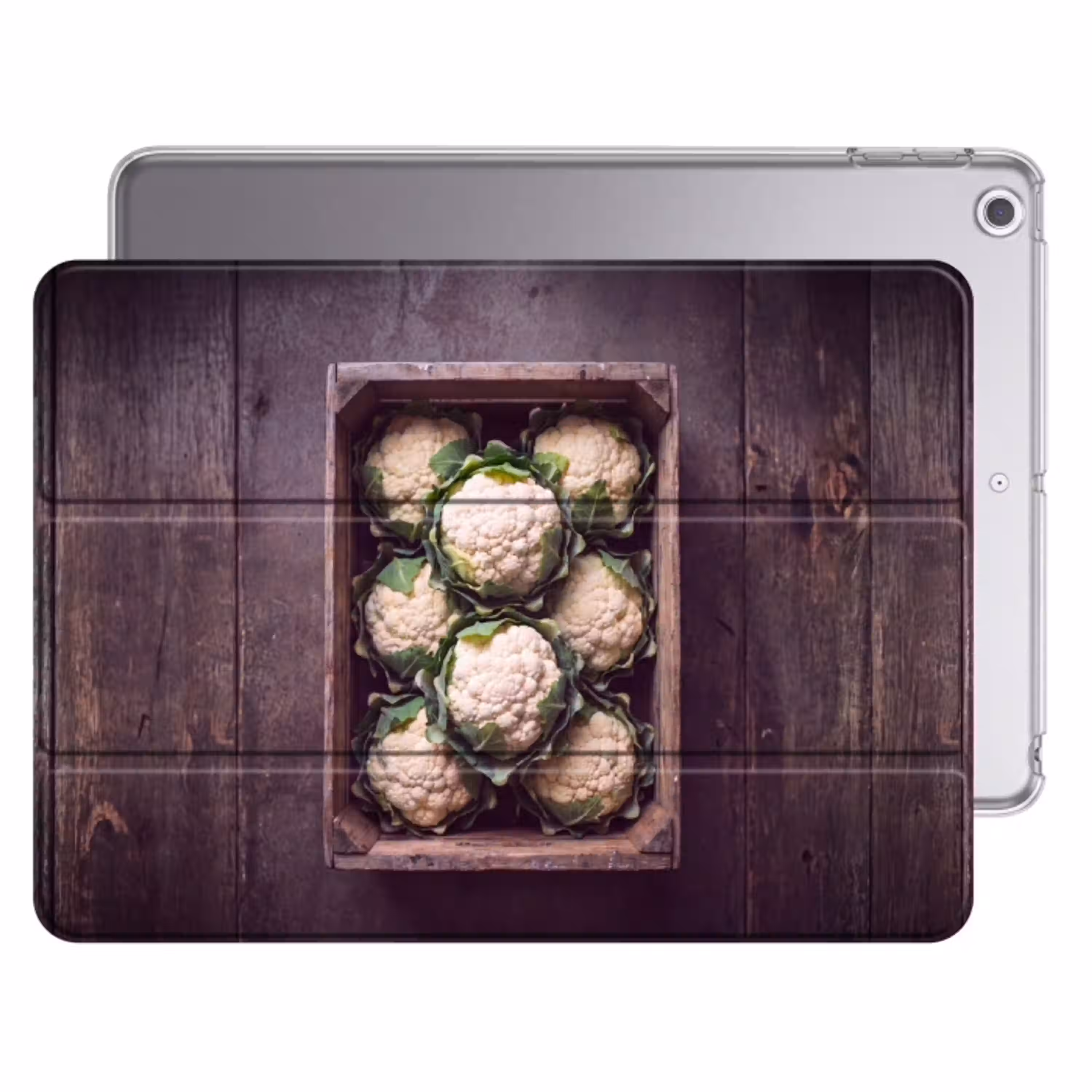 Bloemkool - Houten kist Apple iPad 2017 middel -threedimensional_3d_global