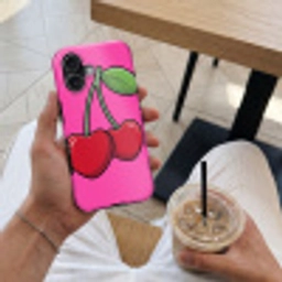 Kers - Roze - Fruit Toughcase MagSafe Apple iPhone 17 klein -Sfeer1M