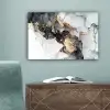 Marmer - Goud - Abstract - Zwart Wit - Luxe canvas 2cm klein -sfeer4
