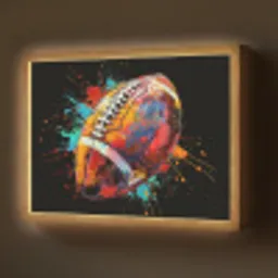 Graffiti - Sport - Rugby - American Football Light Box met batterij (Wandlamp) middel -z3d_website