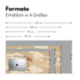 Vogels - Vliegen - Beige Muismat XXL klein -ysfeer5_duits