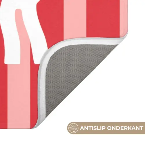Amor - Strepen - Rood - Roze Badmat klein -USP_AntislipNL
