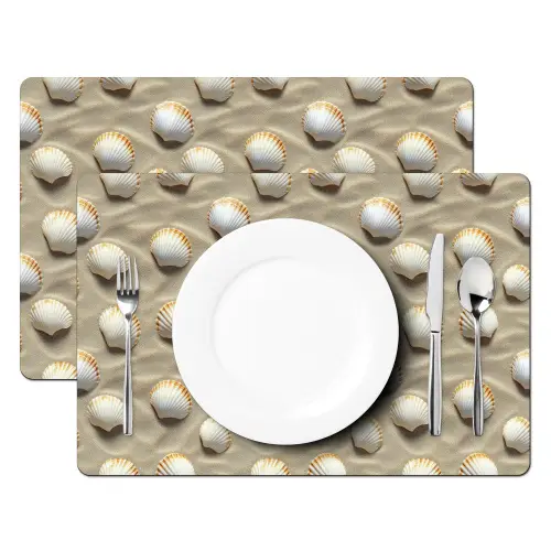 Schelpen - Zand - Maritiem Placemat vinyl groot 368 -zzsfeer2_Kitchenyeah-website