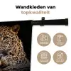 Wilde dieren - Panter - Portret - Zwart - Dieren Wandkleed katoen klein -sfeer2