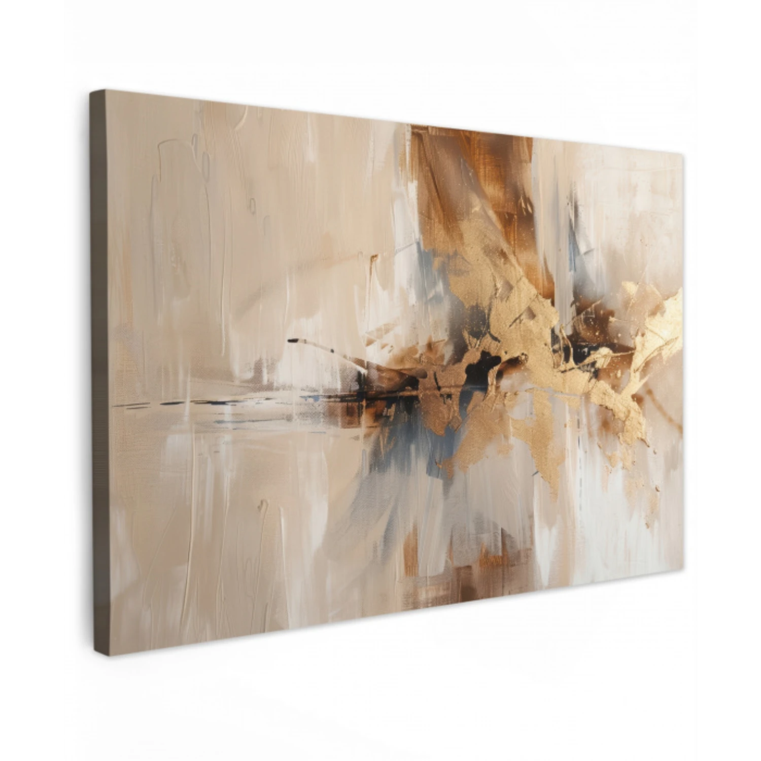 Modern - Bruin - Abstract - Beige canvas 2cm klein -z3d
