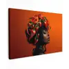 Vrouw - Chilipepers - Pepers - Bloemen canvas 2cm klein -z3d