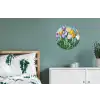 Mozaïek - Veld - Tulpen - Kleurrijk Wandcirkel aluminium klein -slaapkamer