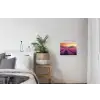 Lavendelveld - Quote - Zonsondergang textielposter latten blank klein -woonkamer